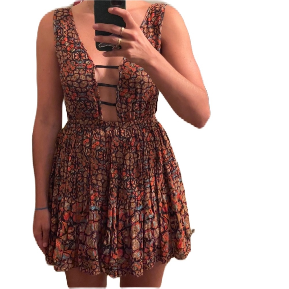 Free people deep V dress